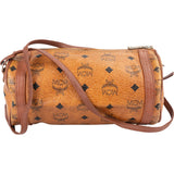 MCM Monogram Visetos Cylinder Boston Crossbody Bag