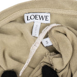 Loewe Beige Cotton Oversized Cropped Front Anagram T-Shirt (XS)
