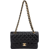 Chanel Quilted Caviar Leather Small Double Flap Shoulder Bag