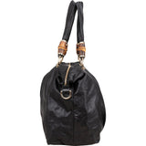 Gucci Black Leather Indy Bamboo Shoulder Bag
