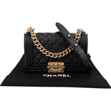 Chanel Quilted Calfskin Small Boy Single Flap Crossbody Bag