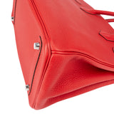 Hermès Rouge Garance Togo Leather Palladium Birkin 30 Handbag