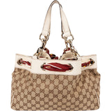 Gucci Monogram GG Canvas Positano Scarf Drawstring Shoulder Bag