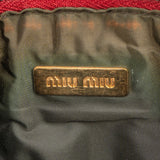 Miu Miu Matelassé Nappa Leather Wristlet Pouch Clutch
