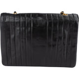 Chanel Chevron Lambskin 24K Gold Single Flap Shoulder Bag