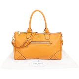 Prada Orange Vitello Daino Leather Bauletto Handbag