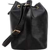 Louis Vuitton Noir Epi Leather Sac Noé Petit Shoulder Bag