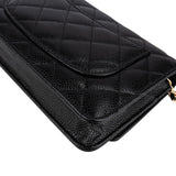 Chanel Quilted Caviar Leather Classic Wallet On Chain Crossbody Bag