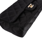 Chanel Quilted Satin Mini Rectangular Single Flap Crossbody Bag