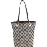 Gucci Monogram GG Canvas Tote Bucket Handbag