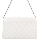 Chanel Quilted Caviar Leather Palladium Single Flap Shoulder Bag