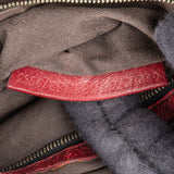 Fendi Red Leather Chef Hobo Shoulder Bag