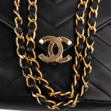 Chanel Chevron Lambskin Single Flap Crossbody Bag