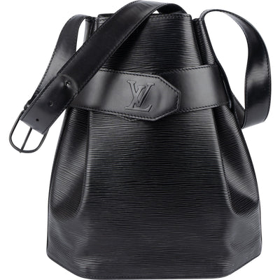 Louis Vuitton Noir Epi Leather Sac d'Epaule PM Shoulder Bag