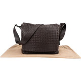 Bottega Veneta Browm Intrecciato Messenger Crossbody Bag