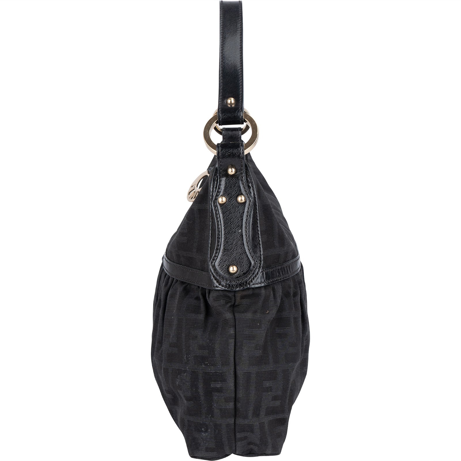 Fendi Monogram Zucca Canvas Chef Hobo Shoulder Bag - vintageandkickz
