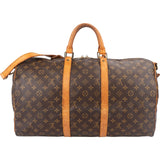 Louis Vuitton Monogram Canvas Keepall 50 Bandoulière Travel Bag