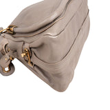 Chloé Grey Grained Leather Paraty Shoulder Handbag