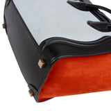 Céline Tricolor Leather Suede Luggage Small Handbag