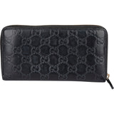 Gucci Guccissima Leather Bow Zip Around Wallet