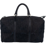 Christian Dior Monogram Suede Trotter Boston 50 Weekender Bag - vintageandkickz