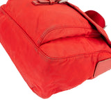 Prada Red Nylon Tessuto Triangle Messenger Crossbody Bag