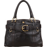 Burberry Pebbled Leather Baynard Tote Handbag