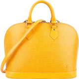 Louis Vuitton Yellow Epi Leather Alma PM Handbag