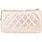 Chanel Quilted Metallic Lambskin CC Pouch