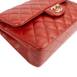 Chanel Quilted Lambskin Small Double Flap Shoulder Bag