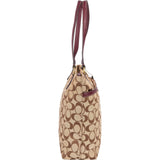 Coach Monogram Signature Stripe Tote Shoulder Bag