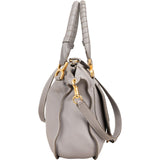 Chloé Grey Leather Marcie Small Double Carry Saddle Shoulder Bag