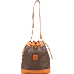 Celine Macadam Canvas Drawstring Bucket Shoulder Bag - vintageandkickz