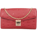 MCM Visetos Monogram Embossed Leather Millie Flap Crossbody Bag