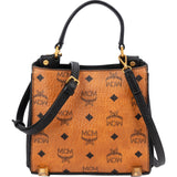 MCM Monogram Visetos Aren Top Handle Mini Handbag