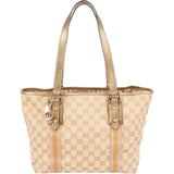 Gucci Monogram GG Canvas Jolicoeur Tote Shoulder Bag