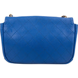Chanel Quilted Stitched Leather Side Chain Single Flap Shoulder Bag
