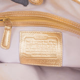 Coach Monogram Signature Stripe Frame Carryall Handbag