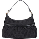 Fendi Monogram Zucca Canvas Chef Hobo Shoulder Bag - vintageandkickz