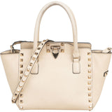 Valentino Garavani Leather Rockstud Small Tote Handbag