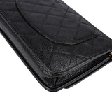Chanel Quilted Caviar Palladium Wallet On Chain Crossbody Bag