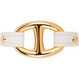 Hermès White Epsom Leather GHW Granville Bracelet