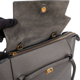 Celine Grey Leather Grained Calfskin Belt Handbag