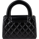 Chanel  Quilted Lambskin Kelly Top Handle Small Crossbody Handbag