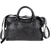 Balenciaga Noir Arena Leather City Handbag