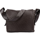 Bottega Veneta Browm Intrecciato Messenger Crossbody Bag