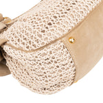 Miu Miu Suede and Crochet Bow City Handbag - vintageandkickz