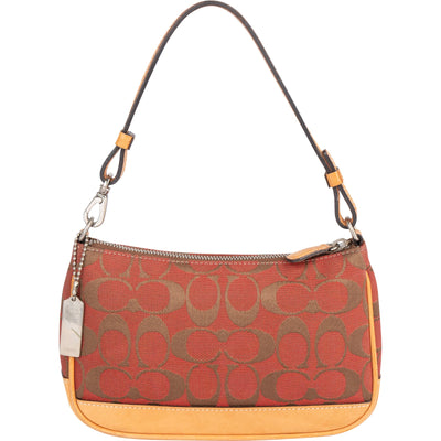 Coach Signature Monogram Pochette Handbag