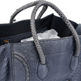 Celine Bleu Python Leather Phantom Handbag