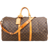 Louis Vuitton Monogram Canvas Keepall 55 Bandoulière Travel Bag